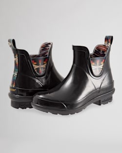 ALTERNATE VIEW OF WOMEN'S TUCSON GLOSS CHELSEA RAIN BOOTS IN BLACK image number 5