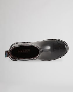 ALTERNATE VIEW OF WOMEN'S TUCSON GLOSS CHELSEA RAIN BOOTS IN BLACK image number 6