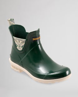 ALTERNATE VIEW OF WOMEN'S SMITH ROCK GLOSS CHELSEA RAIN BOOTS IN GREEN image number 7