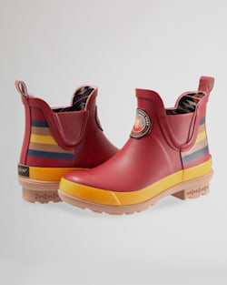 ALTERNATE VIEW OF WOMEN'S NATIONAL PARK CHELSEA RAIN BOOTS IN ZION RED image number 3