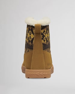 BACK VIEW OF WOMEN'S CABIN FOLD-DOWN SLIPPERS IN TOFFEE image number 4