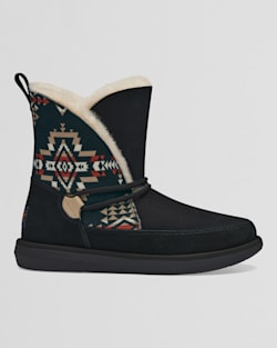 WOMEN'S TIE-BACK BOOTS IN BLACK SAND image number 1