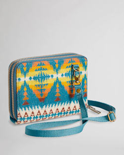 ALTERNATE VIEW OF CROSSBODY WALLET IN TURQUOISE SUMMIT PEAK image number 2