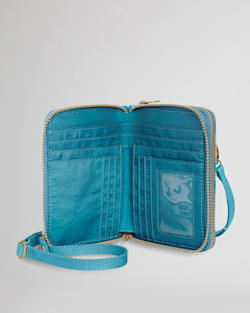 ALTERNATE VIEW OF CROSSBODY WALLET IN TURQUOISE SUMMIT PEAK image number 3