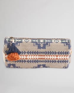 COTTON JACQUARD COSMETIC BAG IN TAUPE CHIEF JOSEPH image number 1