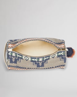 ALTERNATE VIEW OF COTTON JACQUARD COSMETIC BAG IN TAUPE CHIEF JOSEPH image number 3