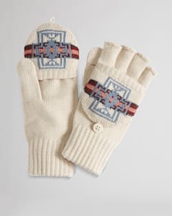 HARDING KNIT CONVERTIBLE MITTENS IN IVORY image number 1