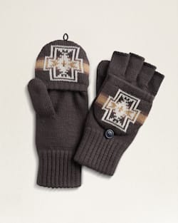 HARDING KNIT CONVERTIBLE MITTENS IN CHARCOAL image number 1