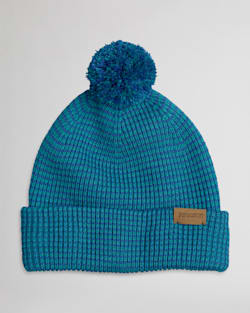 ALTERNATE VIEW OF POM POM BEANIE & TEXTING GLOVES SET IN ROYAL BLUE image number 2