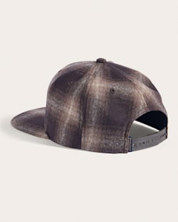 ALTERNATE VIEW OF PLAID FLAT BRIM HAT IN BROWN MIX OMBRE image number 2