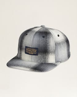 PLAID FLAT BRIM HAT IN TAN/SLATE OMBRE image number 1