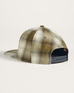 ALTERNATE VIEW OF PLAID FLAT BRIM HAT IN OLIVE PLAID image number 2
