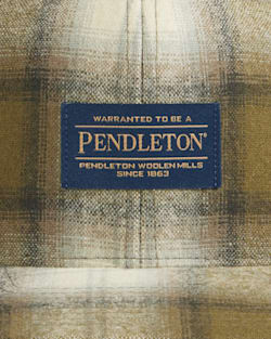 ALTERNATE VIEW OF PLAID FLAT BRIM HAT IN OLIVE PLAID image number 3