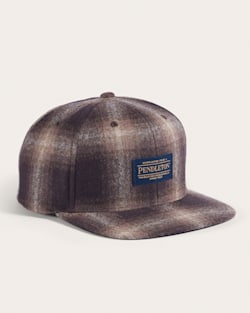 PLAID FLAT BRIM HAT IN BROWN MIX OMBRE image number 1