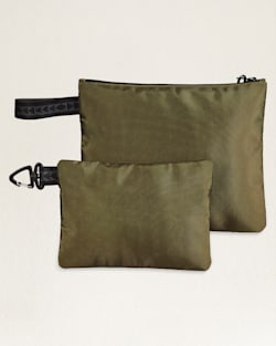 ALTERNATE VIEW OF CARICO LAKE ZIP POUCH SET IN OLIVE image number 2