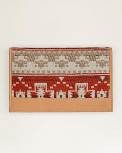 COPPER RIVER COTTON SECRETARY WALLET IN BEIGE/CORAL image number 1