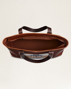 ALTERNATE VIEW OF DESERT DAWN WOOL/LEATHER SHOULDER TOTE IN TAN MIX image number 3