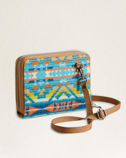ALTERNATE VIEW OF CROSSBODY WALLET IN TURQUOISE ALTO MESA image number 2