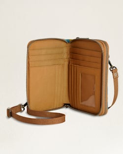 ALTERNATE VIEW OF CROSSBODY WALLET IN TURQUOISE ALTO MESA image number 3