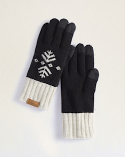 LAMBSWOOL TEXTING GLOVES IN BLACK LUMINARIA image number 1