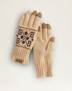 ALTERNATE VIEW OF WESTERLEY COLD WEATHER KNIT SET IN TAN image number 2