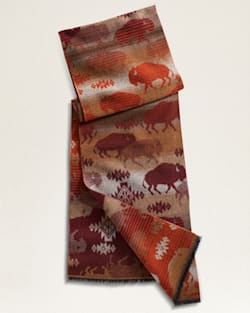 PRAIRIE RUSH HOUR WOOL SCARF IN COPPER image number 1