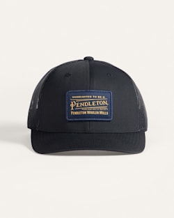 ALTERNATE VIEW OF CLASSIC PATCH TRUCKER HAT IN BLACK image number 3