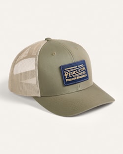 CLASSIC PATCH TRUCKER HAT IN LODEN image number 1