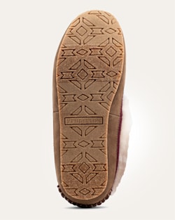 ALTERNATE VIEW OF WOMEN'S WOOL MOC SLIPPERS IN BURGUNDY image number 3