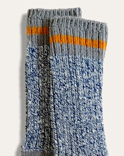 ALTERNATE VIEW OF RAGG STRIPE MERINO WOOL SOCKS IN BLUE image number 2