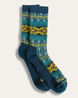 WILDLAND HEROES MERINO WOOL CREW SOCKS IN INDIGO image number 1