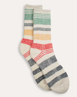 CAMP STRIPE HIKING SOCKS IN IVORY image number 1