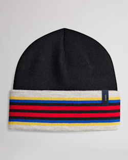 NATIONAL PARK STRIPE BEANIE IN ACADIA BLACK image number 1