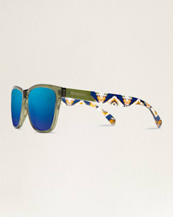 ALTERNATE VIEW OF SHWOOD X PENDLETON KEGON POLARIZED SUNGLASSES IN EMERALD CRYSTAL/NAVY TRAIL image number 3