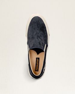 ALTERNATE VIEW OF MEN'S SUEDE SLIP-ON SHOES IN ASPHALT image number 5
