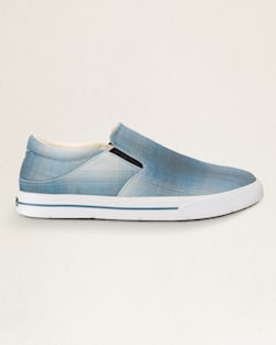 ALTERNATE VIEW OF MEN'S ROUND TOE SLIP-ON SHOES IN TURQUOISE OMBRE image number 3