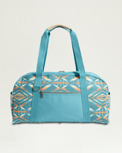 SUMMERLAND BRIGHT CANOPY CANVAS WEEKENDER IN TURQUOISE image number 1