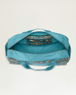 ALTERNATE VIEW OF SUMMERLAND BRIGHT CANOPY CANVAS WEEKENDER IN TURQUOISE image number 3
