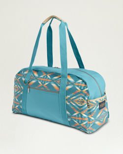 ALTERNATE VIEW OF SUMMERLAND BRIGHT CANOPY CANVAS WEEKENDER IN TURQUOISE image number 4
