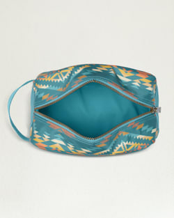 ALTERNATE VIEW OF SUMMERLAND BRIGHT CANOPY CANVAS CARRYALL POUCH IN TURQUOISE image number 3