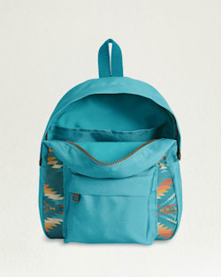 ALTERNATE VIEW OF SUMMERLAND BRIGHT CANOPY CANVAS MINI BACKPACK IN TURQUOISE image number 3