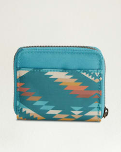 ALTERNATE VIEW OF SUMMERLAND BRIGHT CANOPY CANVAS KEYCHAIN WALLET IN TURQUOISE image number 2