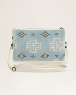 ALTERNATE VIEW OF SAN MARINO COTTON LARGE THREE POCKET KEEPER IN LIGHT BLUE image number 2