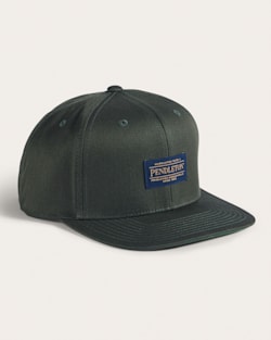 LOGO FLAT BRIM HAT IN FOREST GREEN image number 1