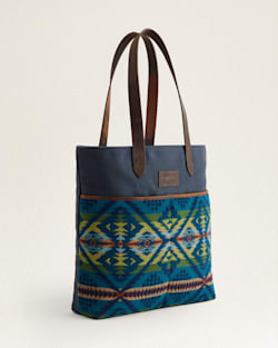 ALTERNATE VIEW OF DIAMOND DESERT WOOL/LEATHER MARKET TOTE IN BLUE MULTI image number 2