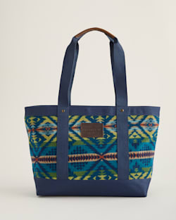 DIAMOND DESERT ZIP TOTE IN BLUE MULTI image number 1