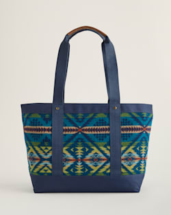 ALTERNATE VIEW OF DIAMOND DESERT ZIP TOTE IN BLUE MULTI image number 3