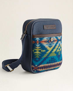 ALTERNATE VIEW OF DIAMOND DESERT CROSSBODY SATCHEL IN BLUE MULTI image number 4