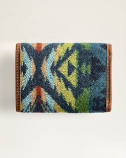 ALTERNATE VIEW OF DIAMOND DESERT TRIFOLD WALLET IN BLUE MULTI image number 2