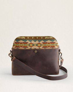 ALTERNATE VIEW OF SOLSTICE CANYON WOOL/LEATHER CROSSBODY IN BROWN MULTI image number 2